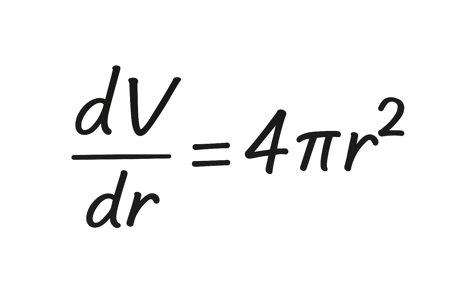 dV/dr = 4πr²